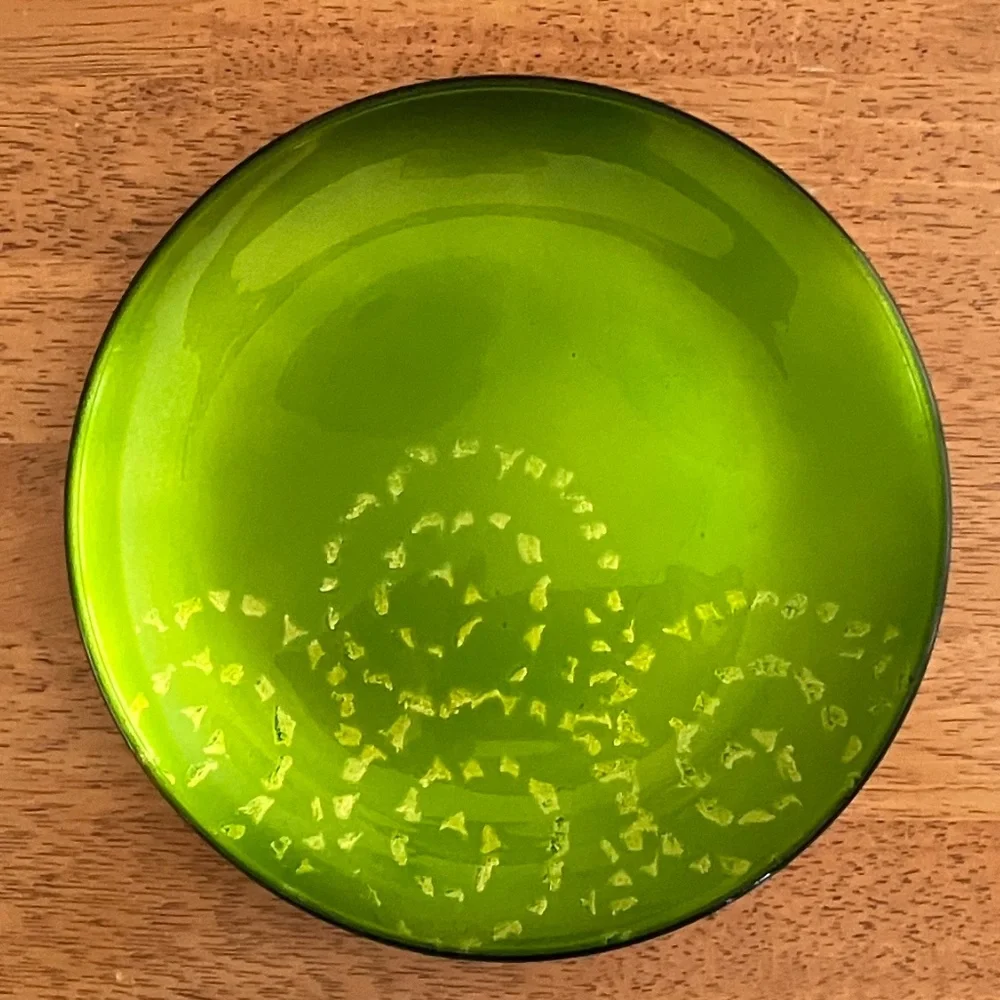 Glass plates gold foil back - Set of 2